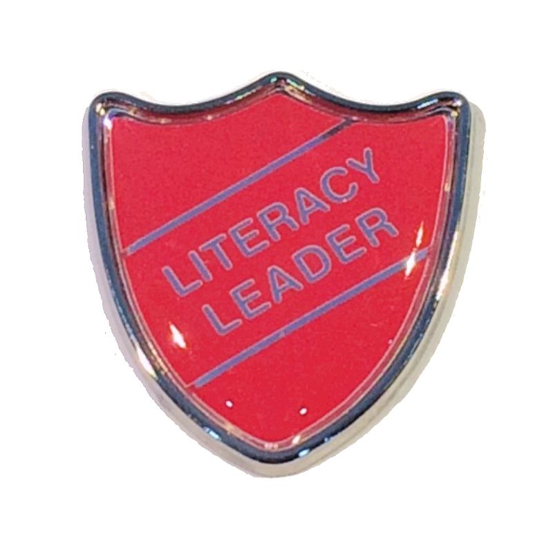LITERACY LEADER shield badge
